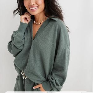 Aerie Polo Sweatshirt M